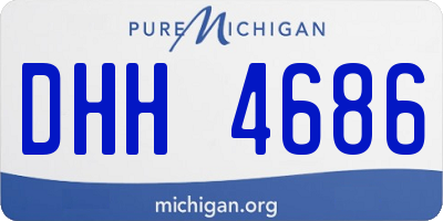 MI license plate DHH4686