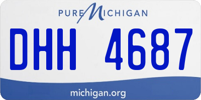 MI license plate DHH4687