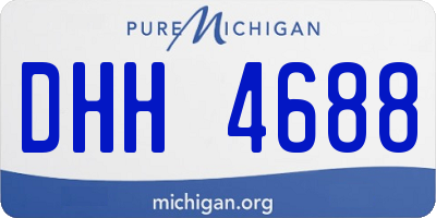 MI license plate DHH4688
