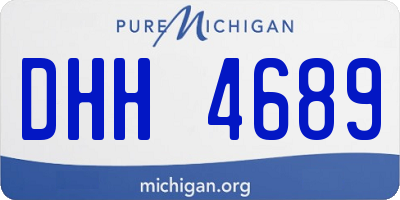 MI license plate DHH4689