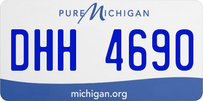 MI license plate DHH4690