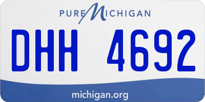 MI license plate DHH4692