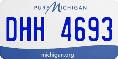 MI license plate DHH4693