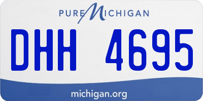 MI license plate DHH4695