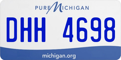 MI license plate DHH4698