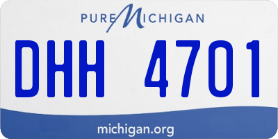 MI license plate DHH4701