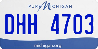 MI license plate DHH4703