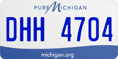 MI license plate DHH4704