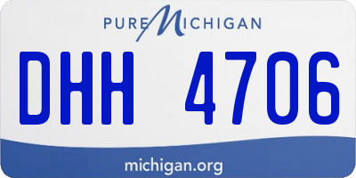 MI license plate DHH4706