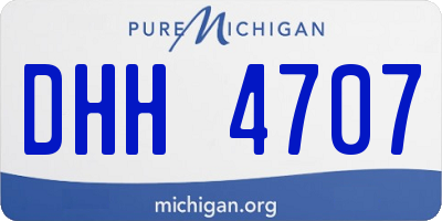 MI license plate DHH4707