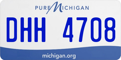 MI license plate DHH4708