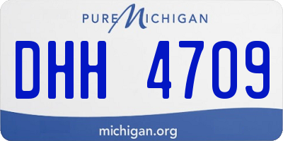 MI license plate DHH4709