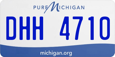 MI license plate DHH4710