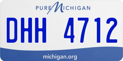 MI license plate DHH4712
