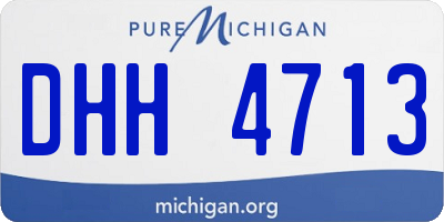 MI license plate DHH4713