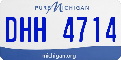 MI license plate DHH4714