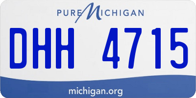 MI license plate DHH4715