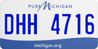 MI license plate DHH4716