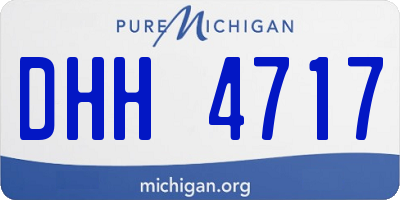 MI license plate DHH4717