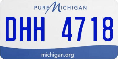MI license plate DHH4718