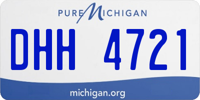 MI license plate DHH4721