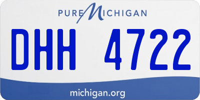 MI license plate DHH4722
