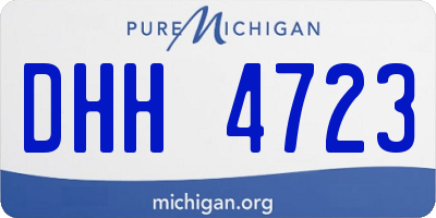 MI license plate DHH4723