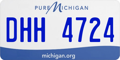 MI license plate DHH4724