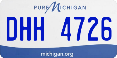 MI license plate DHH4726