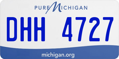 MI license plate DHH4727