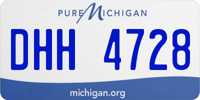 MI license plate DHH4728