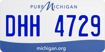 MI license plate DHH4729