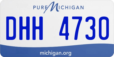 MI license plate DHH4730