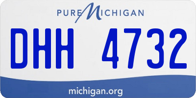 MI license plate DHH4732
