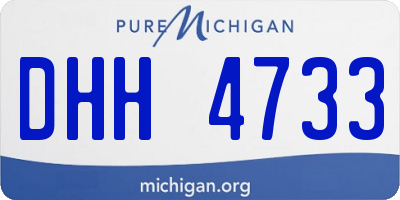 MI license plate DHH4733