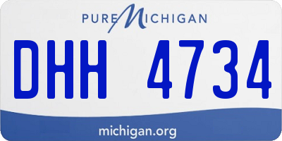 MI license plate DHH4734