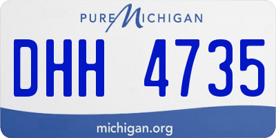MI license plate DHH4735