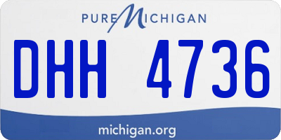 MI license plate DHH4736