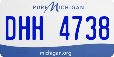 MI license plate DHH4738