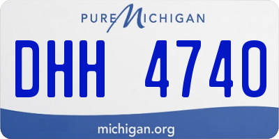 MI license plate DHH4740