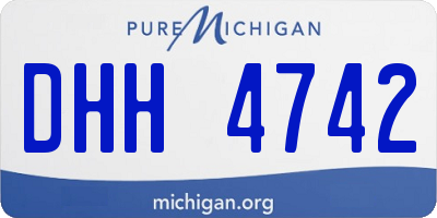MI license plate DHH4742