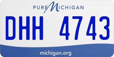 MI license plate DHH4743