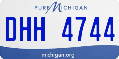 MI license plate DHH4744