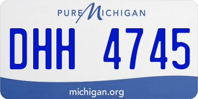 MI license plate DHH4745