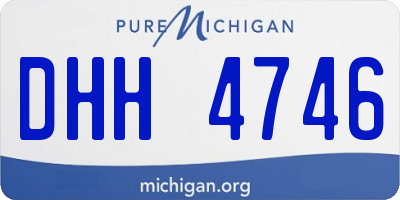 MI license plate DHH4746