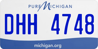 MI license plate DHH4748