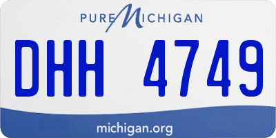MI license plate DHH4749
