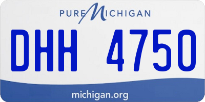 MI license plate DHH4750