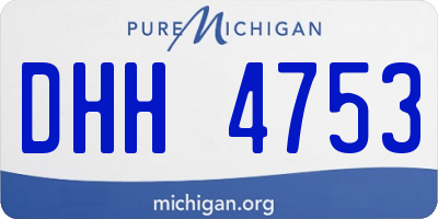 MI license plate DHH4753