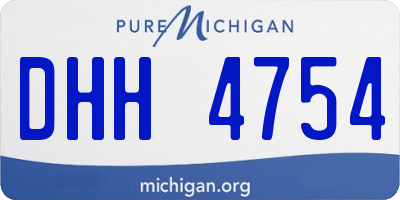 MI license plate DHH4754